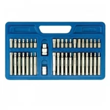 Биты Vorel, набор 40 штук, 1/2", HEX, TORX, SPLINE, CrV, пластиковый кейс